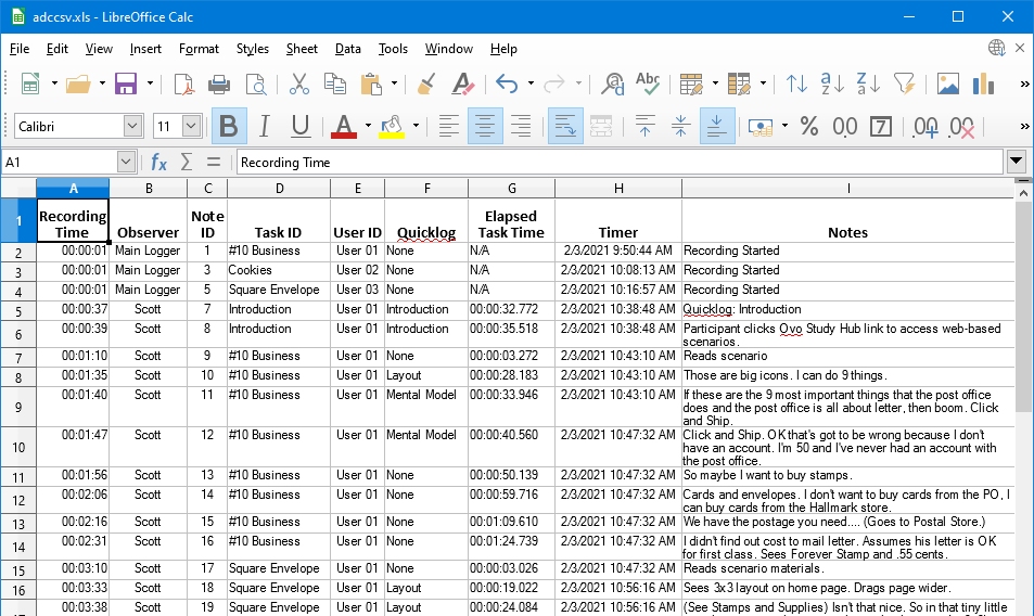 Usability Test Report: Ovo Logger