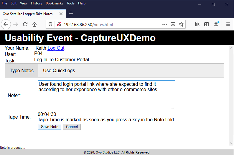 CaptureUX Software for Usability Testing