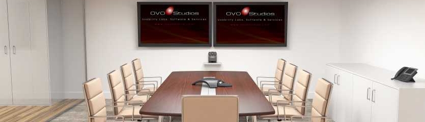 Ovo Logger UXTest software recording participant computer, face camera, and ceiling camera